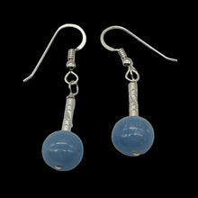 Load image into Gallery viewer, Angelite Sterling Silver Dangle Earrings | Blue | 1 1/2" Long | 1 Pair |