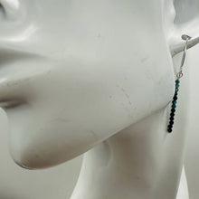 Load image into Gallery viewer, Sapphire AAA Faceted Bead Sterling Silver Earrings | Blue, Dark Blue | 1 3/4" |