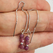 Load image into Gallery viewer, Glam Natural Sapphire & Silver Earrings 306618D