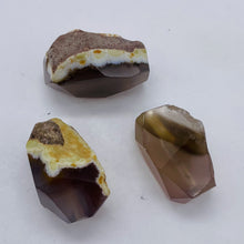 Load image into Gallery viewer, Chrysocolla Agate Faceted Free Form 3 Beads| 30x17 to 28x15mm | Lavender Clear |