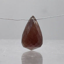 Load image into Gallery viewer, Sapphire Dark Merlot Faceted Briolette Bead | Red | 11 cts | 15x9mm |