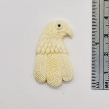 Load image into Gallery viewer, Carved Eagle Pendant Bird Bead | 37x32x4mm | White Black | 1 Bead |