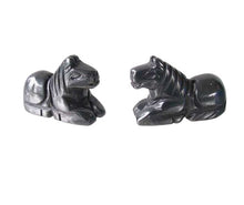 Load image into Gallery viewer, Trusty 2 Carved Hematite Horse Pony Beads