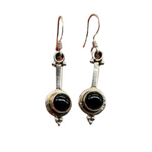 Load image into Gallery viewer, Stellar! Black Onyx Sterling Silver Drop/Dangle Earrings | 1 1/2" Long |