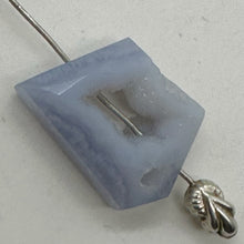 Load image into Gallery viewer, Chalcedony Druzy 15ct Designer Cut Pendant Bead| 20x16x7mm| Blue|1 Pendant Bead|