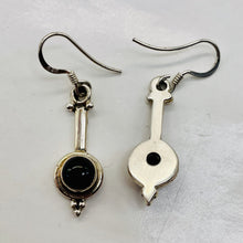 Load image into Gallery viewer, Stellar! Black Onyx Sterling Silver Drop/Dangle Earrings | 1 1/2" Long |