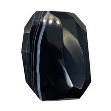 Load image into Gallery viewer, Onyx Flat Faceted Rectangular Pendant Bead | 50x48x14mm | Black White | 1 Bead |