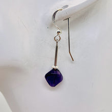 Load image into Gallery viewer, Lilac Faceted Amethyst Sterling Silver Dangle Earrings | 1 1/4" Long | 1 Pair |