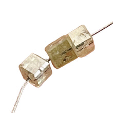 Load image into Gallery viewer, 0.58cts of 3 Natural Canary Diamond 2x2x2mm Cube Beads 8851AJ2