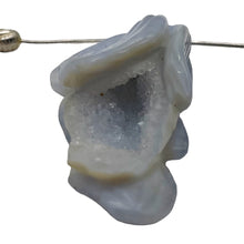 Load image into Gallery viewer, Blue Chalcedony Carved Druzy Flower Bead | 64 cts | 1 1/4" Long |