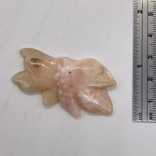 Load image into Gallery viewer, Pink Peruvian Opal Carved 27cts Flower Pendant Bead | 26x49x4mm | Pink White |