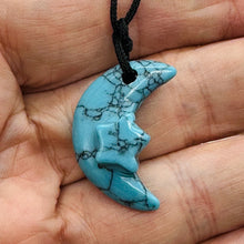 Load image into Gallery viewer, Howlite Star and Moon Pendant Necklace | 3/4' Long | Blue | 1 Pendant Necklace |