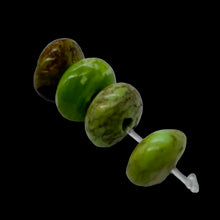 Load image into Gallery viewer, Gaspeite High Grade 5mm Rondelle Beads | 5mm | Green Brown | 4 Beads |