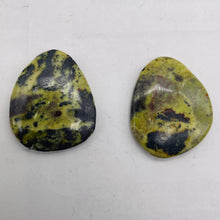 Load image into Gallery viewer, Turquoise Faustite Oval Beads | 32x26x5mm | Chartreuse, Black | 2 Beads |