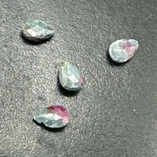 Load image into Gallery viewer, Ruby Zoisite Exquisite Flat Pear Briolette Beads | 8x6x3mm| Green, Red| 2 Beads|