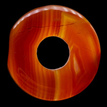 Load image into Gallery viewer, Carnelian Pi Circle Pendant Bead | 66mm | Orange | 2.6" Diameter | 1 Bead |