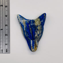 Load image into Gallery viewer, Sodalite Carving Wolf Head Pendant Bead | 40x30x10mm | Blue White | 1 Bead |