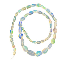 Load image into Gallery viewer, Opal AAA Fire Blue, Green, Pink Oval Bead Strand | 8" Long | Clear | 52 Beads |