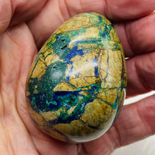 Load image into Gallery viewer, Azurite 163g Egg | 2 3/8x1 7/8" | Green Blue Tan | 1 Collector's Item |