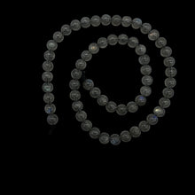 Load image into Gallery viewer, Labradorite AAA Round Bead Strand | 6mm | Gray, Red, Blue Flash | 59/60 Beads |