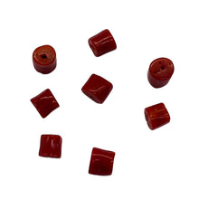 Load image into Gallery viewer, Natural AAA Red Coral Branch Tube Beads | 4 to 5 x 4mm | Red | Tube | 8 Beads |