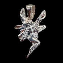 Load image into Gallery viewer, Fairy Sprite Sterling Silver Charm | 1" Long | Silver | 1 Pendant |