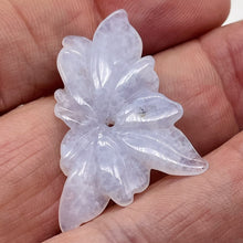 Load image into Gallery viewer, Chalcedony 19ct Hand Carved Flower Bead | 30x28x5mm | Blue | 1 Pendant Bead |