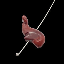 Load image into Gallery viewer, Carved One Animal Brecciated Jasper Whale Beads | 21x11x9mm | Red, Grey