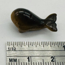 Load image into Gallery viewer, Carved One Tigereye Whale Animal Bead | 20x13x11mm | Golden Brown