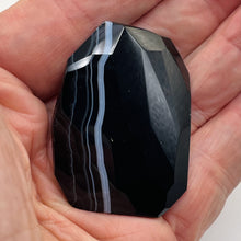 Load image into Gallery viewer, Onyx Flat Faceted Rectangular Pendant Bead | 50x48x14mm | Black White | 1 Bead |