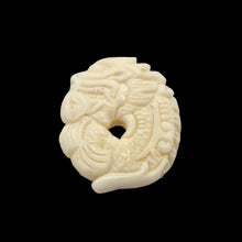 Load image into Gallery viewer, Intricate Hand Carved Fierce Dragon Pendant Bead 10284S