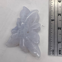 Load image into Gallery viewer, Chalcedony 19ct Hand Carved Flower Bead | 30x28x5mm | Blue | 1 Pendant Bead |