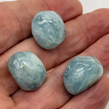 Load image into Gallery viewer, Aquamarine Smooth Nugget Bead Parcel | 22x18x15 - 21x18x16mm | Blue | 3 Beads |