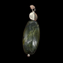 Load image into Gallery viewer, British Columbia Jade Sterling Silver Pendant | Green | 1 3/4" Long | 1 Pendant|