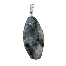 Load image into Gallery viewer, Ocean Jasper Sterling Silver Pendant | 2 1/4" Long | Lavender, Black| 1 Pendant|