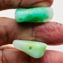 Load image into Gallery viewer, Designer Natural Chrysoprase Beads | 96cts | 33x30x9 to 30x20x8mm | 2 Beads |