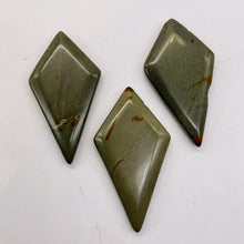 Load image into Gallery viewer, Owyhee Jasper Kite Briolette Pendant Beads | 43x23x4mm | Gray | 3 Beads |