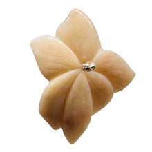 Load image into Gallery viewer, Peruvian Opal 44ct Carved Flower Pendant Bead | 40x45x5mm | Pink | 1 Bead |