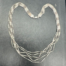 Load image into Gallery viewer, Italian Silver 5 Waterfall Chain 18" Necklace 10073B