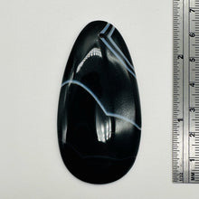Load image into Gallery viewer, Sardonyx Designer Pendant Bead | Black, White | 64x33x6mm | 1 Bead |