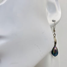Load image into Gallery viewer, Rainbow Pearl Sterling Silver Dangle Earrings | 1 1/2" Long | Lavender | 1 Pair|
