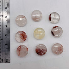Load image into Gallery viewer, 9 Natural Quartz Orange' 12x4mm Coin Beads 9337