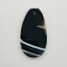 Load image into Gallery viewer, Sardonyx Focal Pendant Bead | Black, White | 60x33x6mm | 1 Bead |