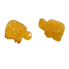 Load image into Gallery viewer, Charming 2 Carved Orange Calcite Turtle Beads