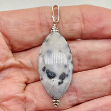 Load image into Gallery viewer, White and Blake Spotted Mookaite Sterling Silver Pendant! | 2 1/4" Long |