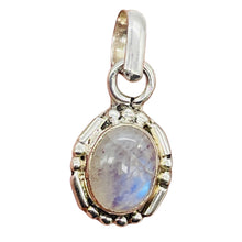 Load image into Gallery viewer, Moonstone Sterling Silver Drop Pendant | 3/4" Long | White | 1 Pendant |