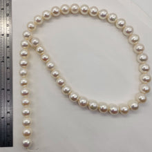 Load image into Gallery viewer, Bridal Perfect Pearl Strand Perfect Round Pearls | 10 - 9mm | White | 45 Pearls|