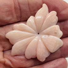 Load image into Gallery viewer, Peruvian Opal Double Drill 54ct Flower | 48x48x5mm | Pink | 1 Pendant Bead |