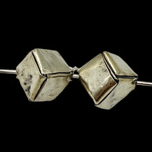 Load image into Gallery viewer, Remarkable Thai Hill Tribe 'Origami' Fine Silver Cube Bead | 11x8x8mm | 2 Beads|