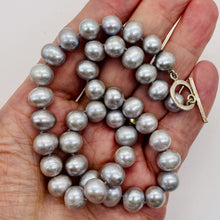 Load image into Gallery viewer, 11mm Natural Platinum Freshwater Pearl 19 inch Necklace 9810